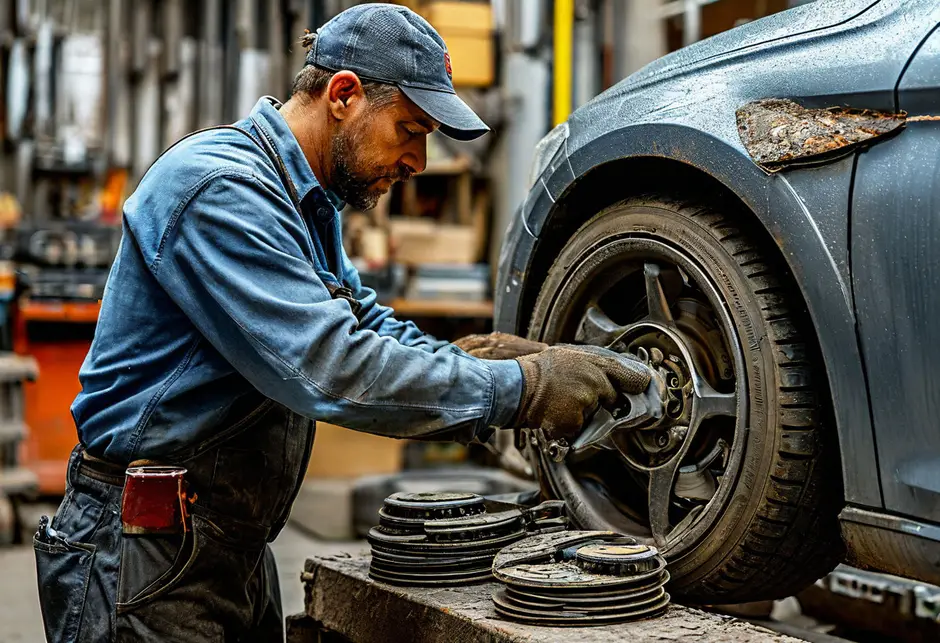 Замена комплекта передних тормозных колодок Citroen Jumper